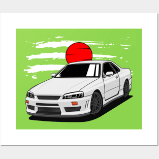 Japan car GTR R34 - JDM Posters and Art